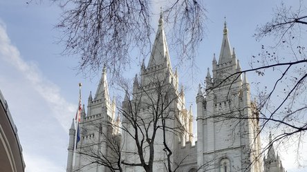 Außenansicht Salt Lake Temple in Salt Lake City, Utah, USA